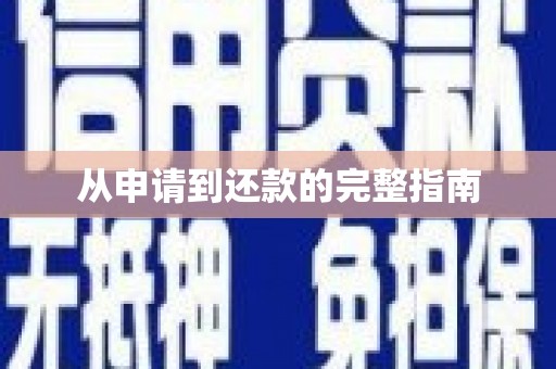 舟山新区从申请到还款的完整指南