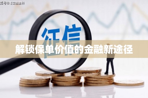 舟山新区解锁保单价值的金融新途径