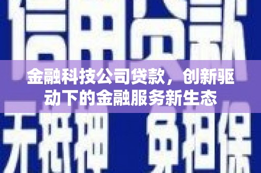 舟山新区金融科技公司贷款，创新驱动下的金融服务新生态