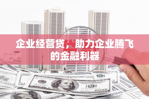 舟山新区企业经营贷，助力企业腾飞的金融利器