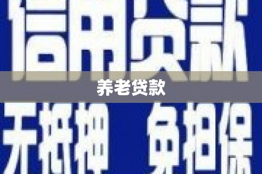 舟山新区养老贷款