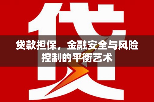 舟山新区贷款担保，金融安全与风险控制的平衡艺术