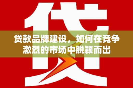 舟山新区贷款品牌建设，如何在竞争激烈的市场中脱颖而出