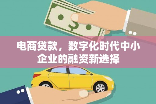 舟山新区电商贷款，数字化时代中小企业的融资新选择