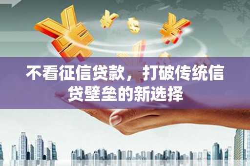 舟山新区不看征信贷款，打破传统信贷壁垒的新选择