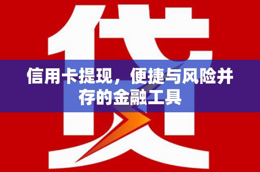 舟山新区信用卡提现，便捷与风险并存的金融工具