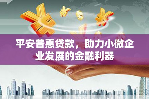 舟山新区平安普惠贷款，助力小微企业发展的金融利器