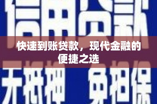舟山新区快速到账贷款，现代金融的便捷之选