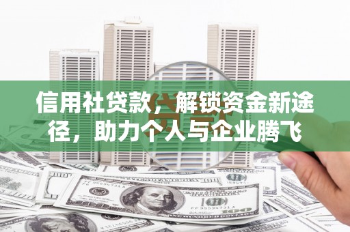 舟山新区信用社贷款，解锁资金新途径，助力个人与企业腾飞