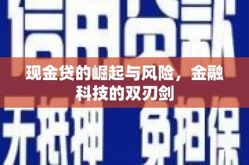 舟山新区现金贷的崛起与风险，金融科技的双刃剑