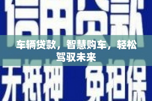 舟山新区车辆贷款，智慧购车，轻松驾驭未来