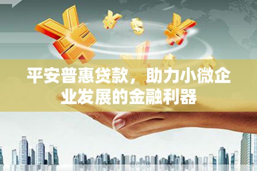 舟山新区平安普惠贷款，助力小微企业发展的金融利器