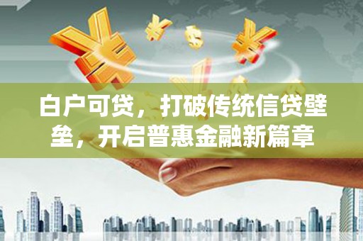 舟山新区白户可贷，打破传统信贷壁垒，开启普惠金融新篇章