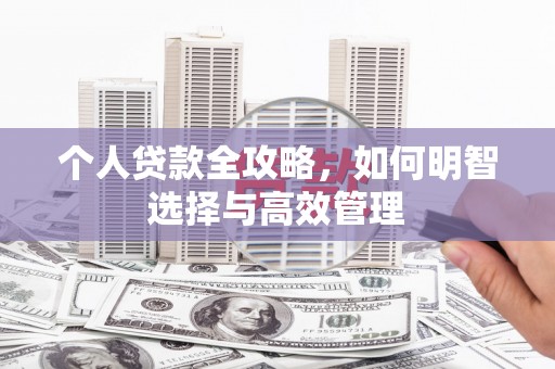 舟山新区个人贷款全攻略，如何明智选择与高效管理