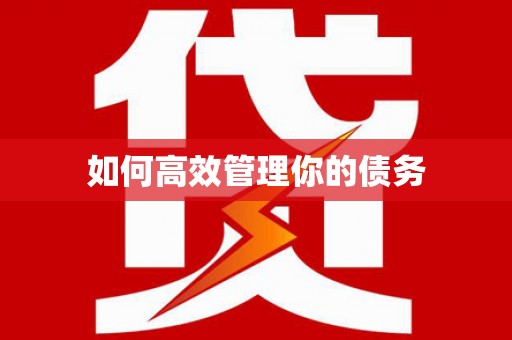舟山新区如何高效管理你的债务