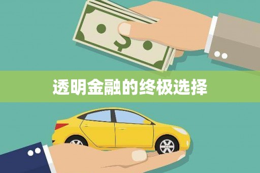 舟山新区透明金融的终极选择