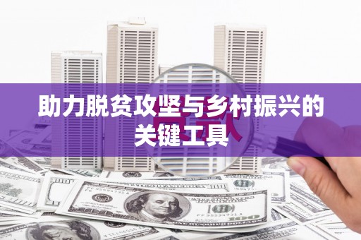 舟山新区助力脱贫攻坚与乡村振兴的关键工具